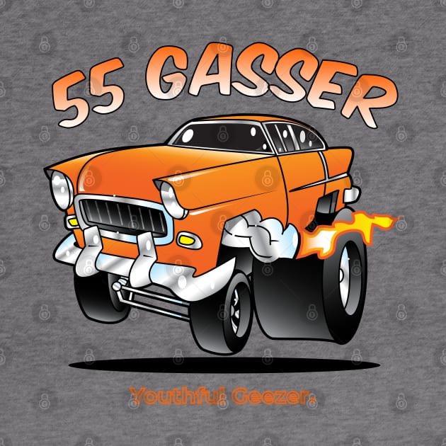 55 Gasser Cartoon Car Toon by YouthfulGeezer